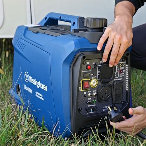 Westinghouse 4000 Peak Watt Super Quiet Portable Inverter Generator, Remote Electric Start with Auto Choke, RV Ready 30A Outlet, Gas Powered, CO Sensor, Parallel Capable