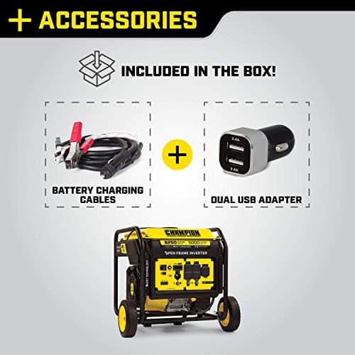 Champion Power Equipment 6250-Watt Portable Open Frame Inverter Generator with Quiet Technology