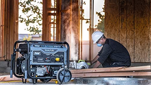 Pulsar G12KBN-SG Heavy Duty Portable Dual Fuel Generator - 9500 Rated Watts & 12000 Peak Watts - Gas & LPG - Electric Start - Transfer Switch & RV Ready - CARB Compliant