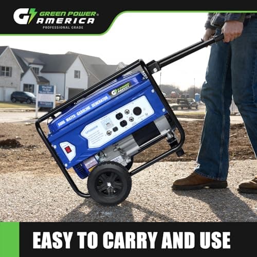 Gasoline Generator GPD5000W, Green/Black