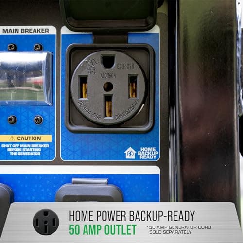 DuroMax XP15000HX 15,000-Watt Dual Fuel Portable Generator - Gas & Propane, Remote Electric Start, Whole Home Power Backup, Transfer Switch Ready, RV & Emergency Ready