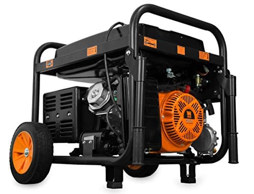 WEN 11,000-Watt Dual Fuel Generator Bundle with Wheel Kit, Electric Start, Weatherproof Cover