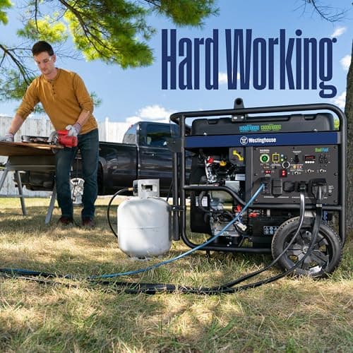 Westinghouse 18000 Peak Watt Dual Fuel Home Backup Portable Generator, Remote Electric Start, Transfer Switch Ready, Gas & Propane Powered, CO Sensor