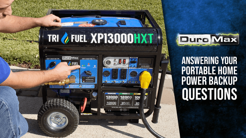 DuroMax XP15000HX 15,000-Watt Dual Fuel Portable Generator - Gas & Propane, Remote Electric Start, Whole Home Power Backup, Transfer Switch Ready, RV & Emergency Ready
