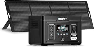OUPES Exodus 1200 Solar Generator with 240W Panels Included, – 992Wh 1200W LiFePO4 Battery Power Station with Dual PD 140W Type-C, Smart App Control, UPS, Ideal for Camping, RV, Home Emergency