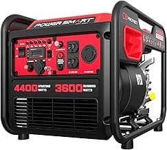 PowerSmart 4400-Watt Portable Inverter Generator, Gas Powered, CO-Sensor, Lightweight & Quiet for Home Use and Emergency Backup, Camping, EPA Compliant