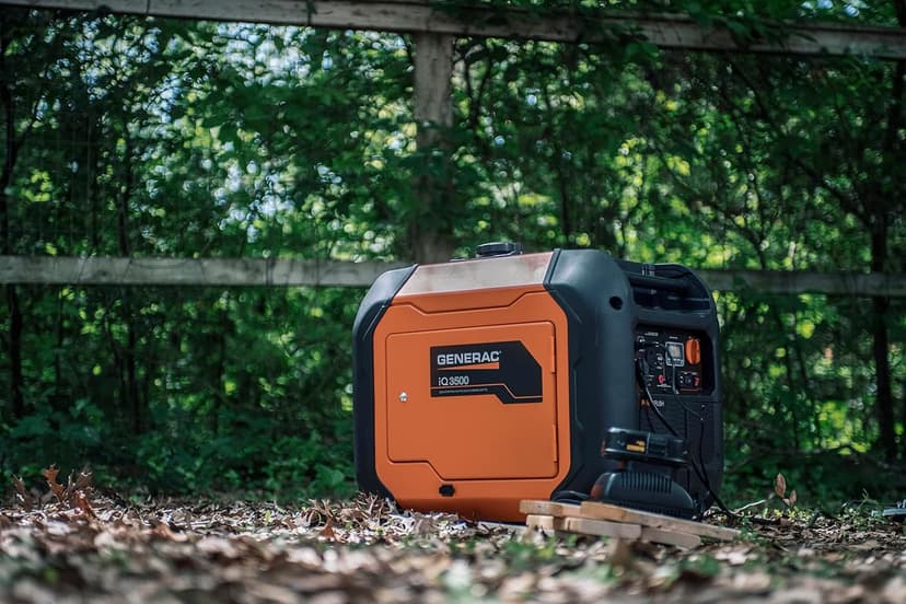 Generac 7127 iQ3500 3,500-Watt Gas-Powered Portable Inverter Generator - Durable, Lightweight Design - Speed Selection for Quiet Performance or Maximum Power - CARB Compliant - Orange/Black