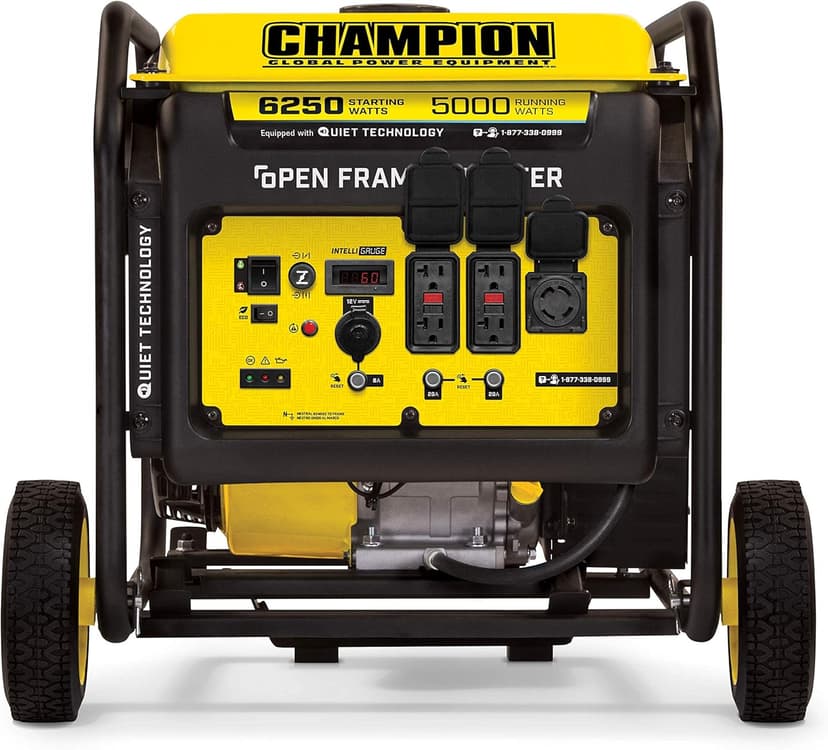 Champion Power Equipment 6250-Watt Portable Open Frame Inverter Generator with Quiet Technology