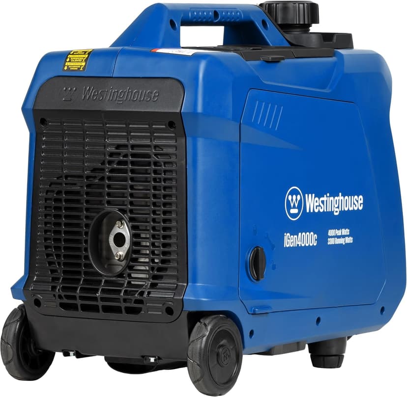 Westinghouse 4000 Peak Watt Super Quiet Portable Inverter Generator, Remote Electric Start with Auto Choke, RV Ready 30A Outlet, Gas Powered, CO Sensor, Parallel Capable