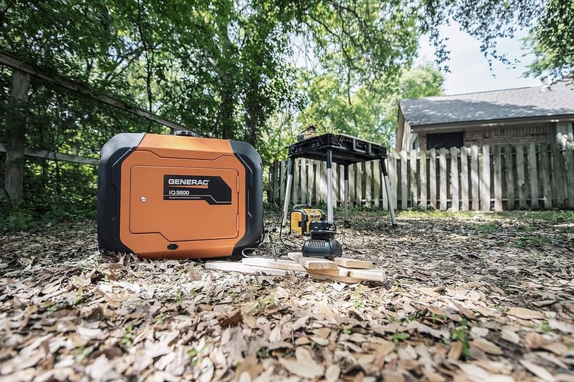 Generac 7127 iQ3500 3,500-Watt Gas-Powered Portable Inverter Generator - Durable, Lightweight Design - Speed Selection for Quiet Performance or Maximum Power - CARB Compliant - Orange/Black
